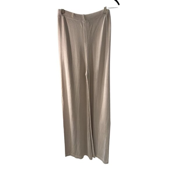 Cobblestone Living Cream Wide-Leg Knit Pants L/XL Made In Italy, NWT - Picture 4 of 5